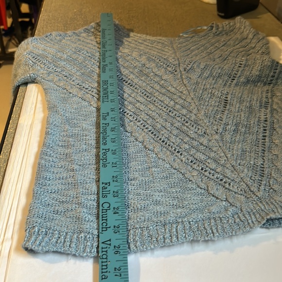 Cloud Chaser open knit blue sweater size XL - Picture 11 of 12
